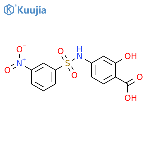 2-hydroxy-4-(3-nitrobenzenesulfonamido)benzoic acid structure