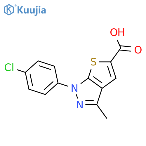1-(4-Chlorophenyl)-3-methyl-1H-thieno2,3-cpyrazole-5-carboxylic acid structure