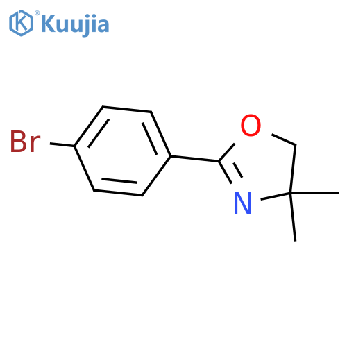 2-(4-bromophenyl)-4,4-dimethyl-4,5-dihydro-1,3-oxazole structure