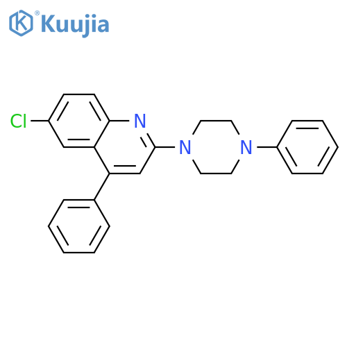 6-chloro-4-phenyl-2-(4-phenylpiperazin-1-yl)quinoline structure