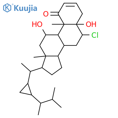 6-Chloro-5,11-dihydroxy-29-norgorgost-2-en-1-one; (5β,6α,11α,24R)-form structure