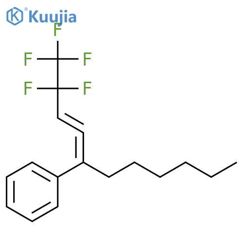 Benzene, [1-(3,3,4,4,4-pentafluoro-1-butenylidene)heptyl]- structure
