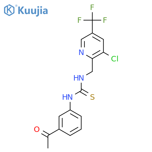1-(3-Acetylphenyl)-3-((3-chloro-5-(trifluoromethyl)pyridin-2-yl)methyl)thiourea structure