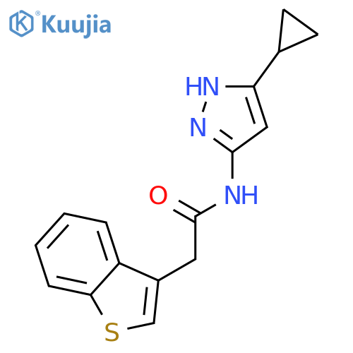 Benzo[b]thiophene-3-acetamide, N-(5-cyclopropyl-1H-pyrazol-3-yl)- structure