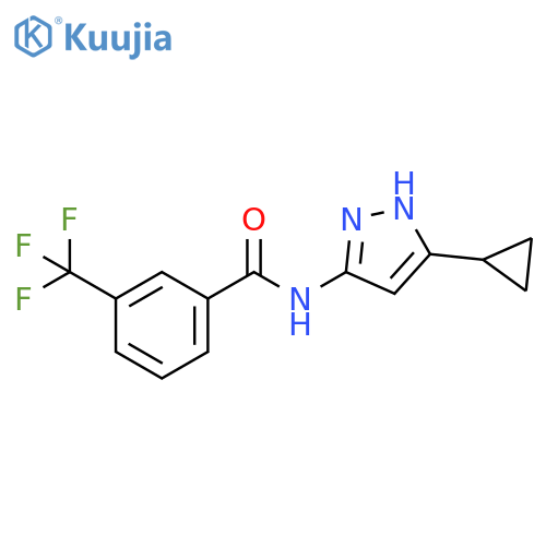 Benzamide, N-(5-cyclopropyl-1H-pyrazol-3-yl)-3-(trifluoromethyl)- structure