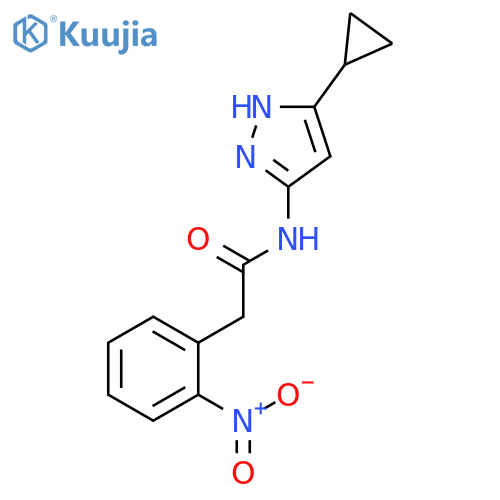 Benzeneacetamide, N-(5-cyclopropyl-1H-pyrazol-3-yl)-2-nitro- structure