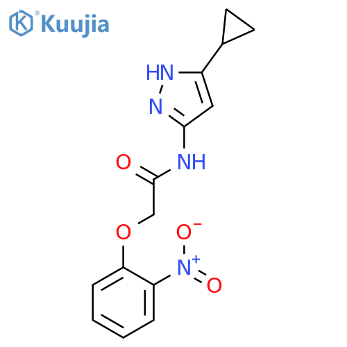 Acetamide, N-(5-cyclopropyl-1H-pyrazol-3-yl)-2-(2-nitrophenoxy)- structure