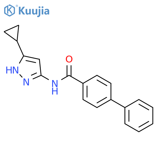 [1,1'-BIPHENYL]-4-CARBOXAMIDE, N-(5-CYCLOPROPYL-1H-PYRAZOL-3-YL)- structure