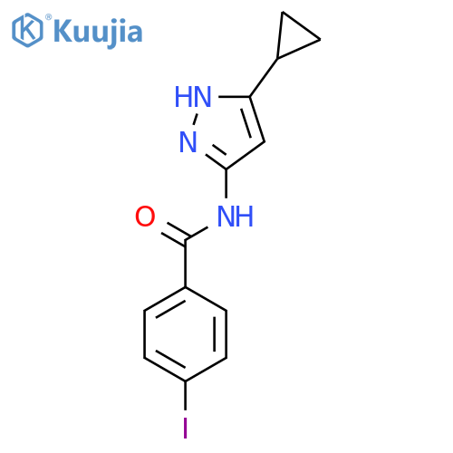 Benzamide, N-(5-cyclopropyl-1H-pyrazol-3-yl)-4-iodo- structure