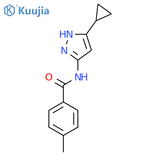 Benzamide, N-(5-cyclopropyl-1H-pyrazol-3-yl)-4-methyl- structure