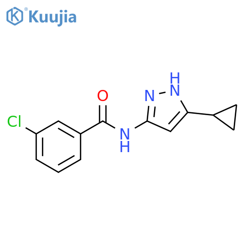 Benzamide, 3-chloro-N-(5-cyclopropyl-1H-pyrazol-3-yl)- structure