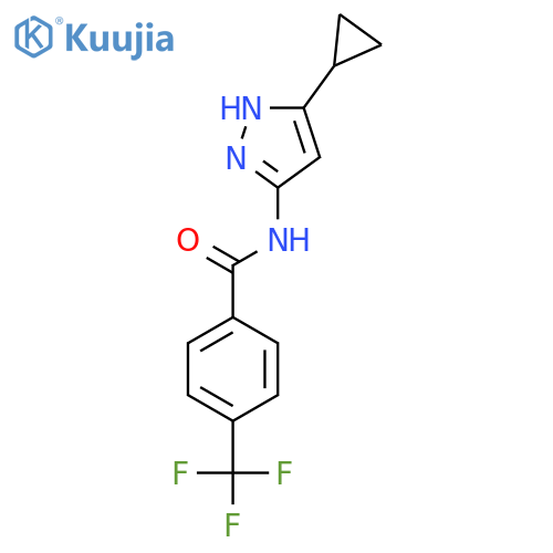 BENZAMIDE, N-(5-CYCLOPROPYL-1H-PYRAZOL-3-YL)-4-(TRIFLUOROMETHYL)- structure