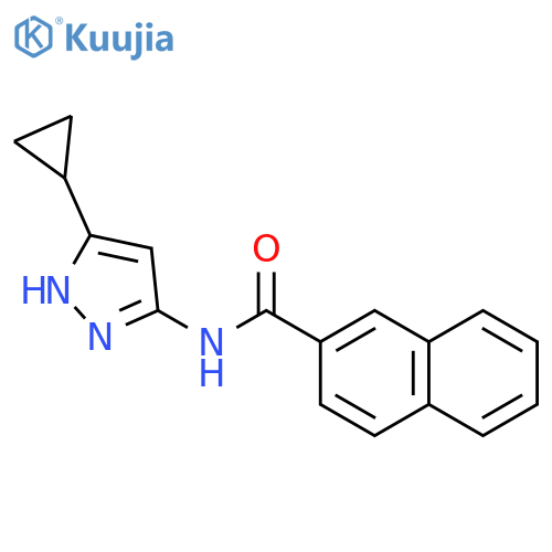 2-Naphthalenecarboxamide, N-(5-cyclopropyl-1H-pyrazol-3-yl)- structure