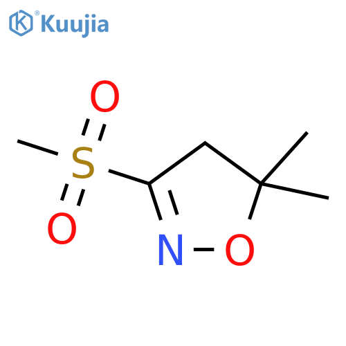 Isoxazole, 4,5-dihydro-5,5-dimethyl-3-(methylsulfonyl)- structure