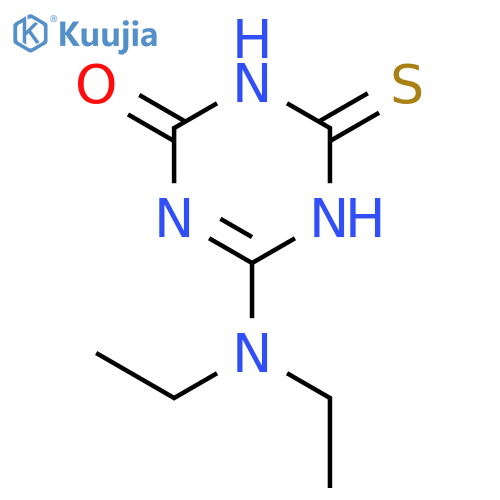 1,3,5-Triazin-2(1H)-one, 4-(diethylamino)-5,6-dihydro-6-thioxo- structure