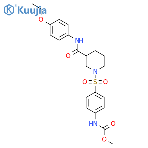 methyl N-4-({3-(4-ethoxyphenyl)carbamoylpiperidin-1-yl}sulfonyl)phenylcarbamate structure