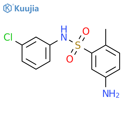 5-Amino-N-(3-chlorophenyl)-2-methylbenzene-1-sulfonamide structure