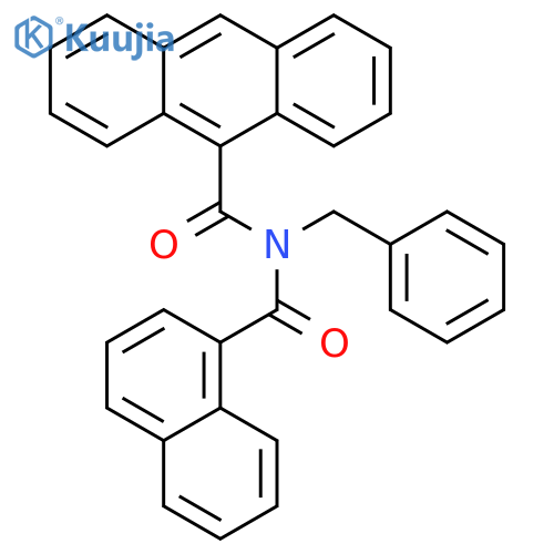 9-Anthracenecarboxamide,N-(1-naphthalenylcarbonyl)-N-(phenylmethyl)- structure
