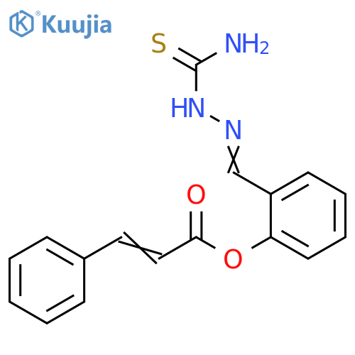 2-(1E)-(carbamothioylamino)iminomethylphenyl (2E)-3-phenylprop-2-enoate structure
