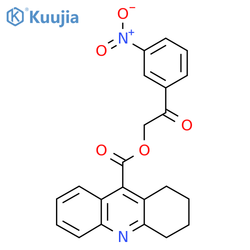 2-(3-nitrophenyl)-2-oxoethyl 1,2,3,4-tetrahydroacridine-9-carboxylate structure