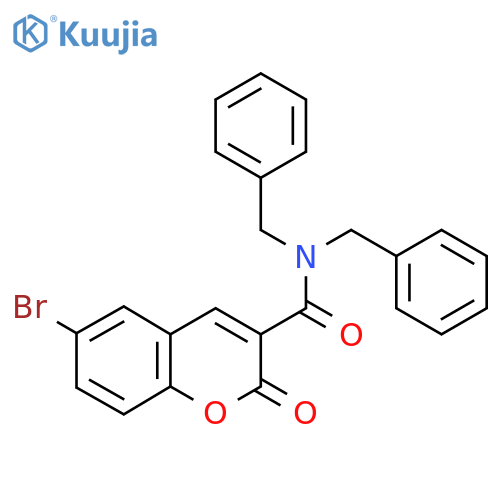 N,N-dibenzyl-6-bromo-2-oxo-2H-chromene-3-carboxamide structure