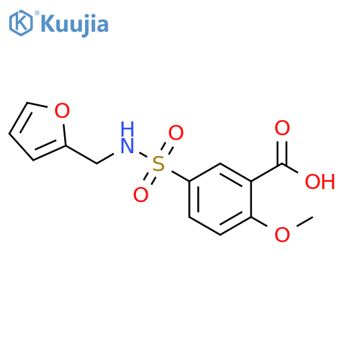 5-{(furan-2-yl)methylsulfamoyl}-2-methoxybenzoic acid structure