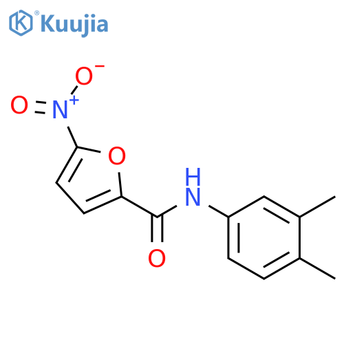 N-(3,4-dimethylphenyl)-5-nitro-2-furamide structure