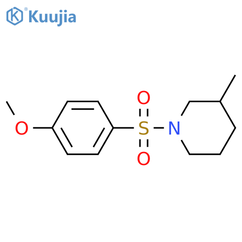 1-[(4-methoxyphenyl)sulfonyl]-3-methylpiperidine structure