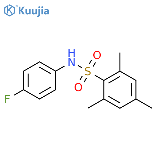 N-(4-fluorophenyl)-2,4,6-trimethylbenzenesulfonamide structure