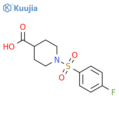 1-(4-fluorobenzenesulfonyl)piperidine-4-carboxylic acid structure