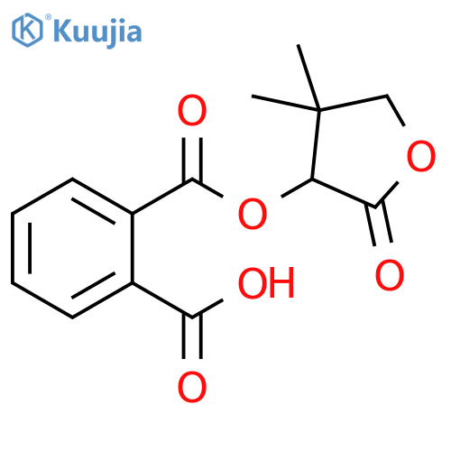 2-{[(4,4-dimethyl-2-oxooxolan-3-yl)oxy]carbonyl}benzoic acid structure
