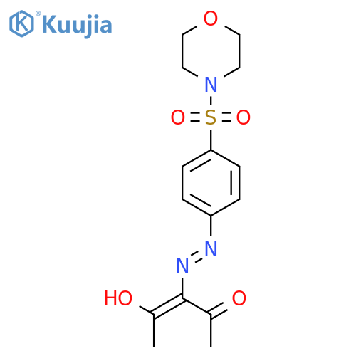 3-{2-4-(morpholine-4-sulfonyl)phenylhydrazin-1-ylidene}pentane-2,4-dione structure