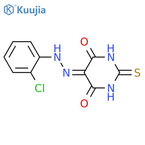 5-2-(2-chlorophenyl)hydrazin-1-ylidene-2-sulfanylidene-1,3-diazinane-4,6-dione structure