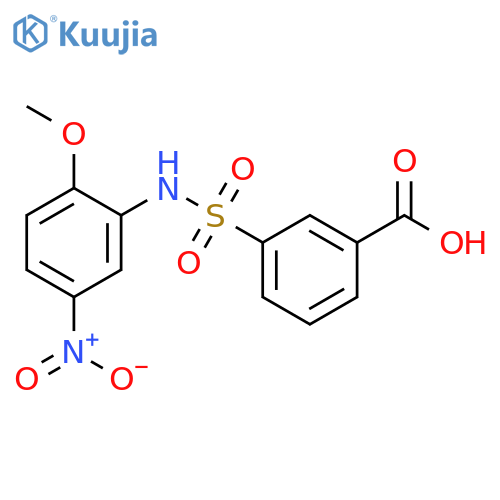 3-(2-Methoxy-5-nitro-phenylsulfamoyl)-benzoic acid structure