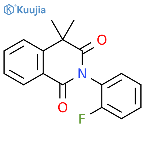 2-(2-fluorophenyl)-4,4-dimethyl-1,2,3,4-tetrahydroisoquinoline-1,3-dione structure