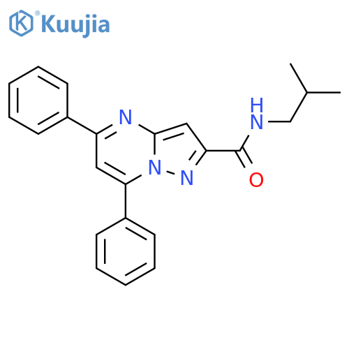5,7-Diphenyl-pyrazolo[1,5-a]pyrimidine-2-carboxylic acid isobutyl-amide structure