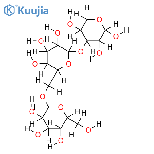 beta-D-Galactopyranosyl-(1→6)-beta-D-galactopyranosyl-(1→3)-L-arabinose structure