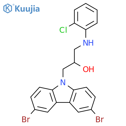 3,6-Dibromo-α-(2-chlorophenyl)aminomethyl-9H-carbazole-9-ethanol structure