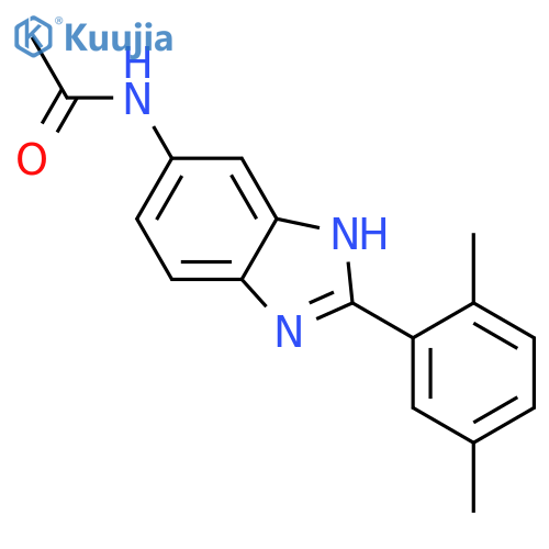 N-[2-(2,5-Dimethyl-phenyl)-1H-benzoimidazol-5-yl]-acetamide structure