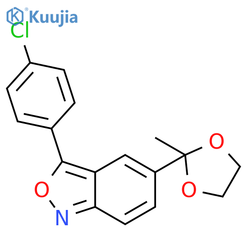 3-(4-chlorophenyl)-5-(2-methyl-1,3-dioxolan-2-yl)-2,1-benzoxazole structure