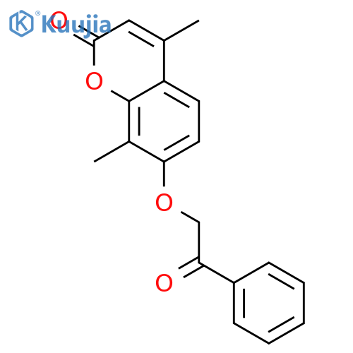 2H-1-BENZOPYRAN-2-ONE, 4,8-DIMETHYL-7-(2-OXO-2-PHENYLETHOXY)- structure