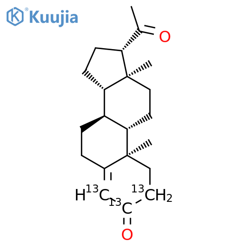 PROGESTERONE-(2,3,4-13C3) structure