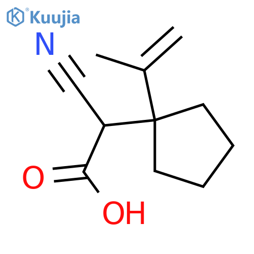 Cyclopentaneaceticacid, a-cyano-1-(1-methylethenyl)- structure