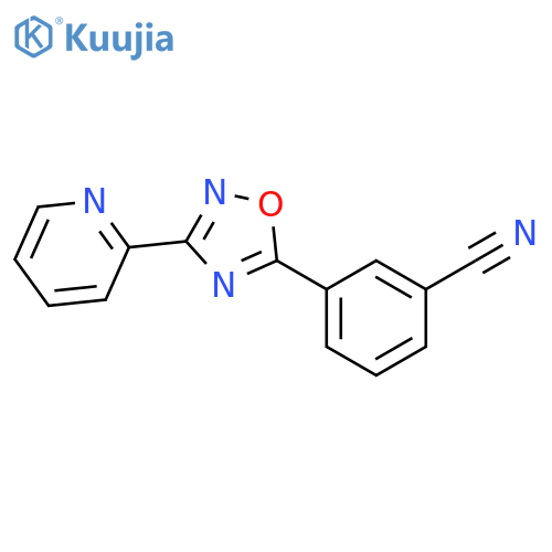 3-(3-(Pyridin-2-yl)-1,2,4-oxadiazol-5-yl)benzonitrile structure