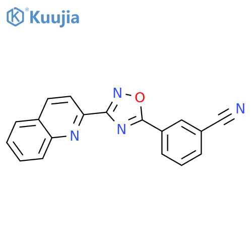 Benzonitrile, 3-[3-(2-quinolinyl)-1,2,4-oxadiazol-5-yl]- structure