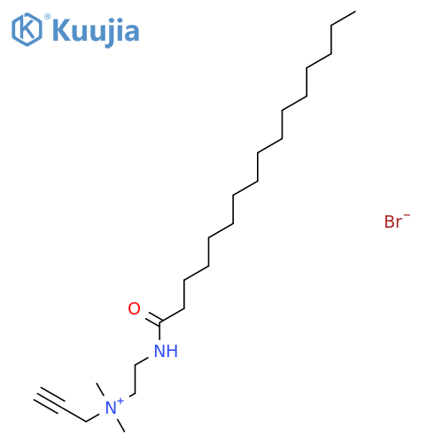 2-Propyn-1-aminium,N,N-dimethyl-N-[2-[(1-oxohexadecyl)amino]ethyl]-,bromide (1:1) structure
