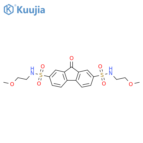 N2,N7-bis(2-methoxyethyl)-9-oxo-9H-fluorene-2,7-disulfonamide structure