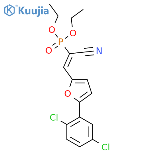 diethyl (1E)-1-cyano-2-5-(2,5-dichlorophenyl)furan-2-yleth-1-en-1-ylphosphonate structure