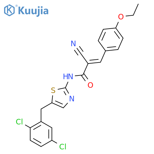 (E)-2-cyano-N-[5-[(2,5-dichlorophenyl)methyl]-1,3-thiazol-2-yl]-3-(4-ethoxyphenyl)prop-2-enamide structure