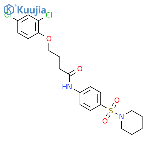 4-(2,4-dichlorophenoxy)-N-4-(piperidine-1-sulfonyl)phenylbutanamide structure